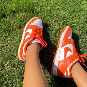 Orange Nike shoes